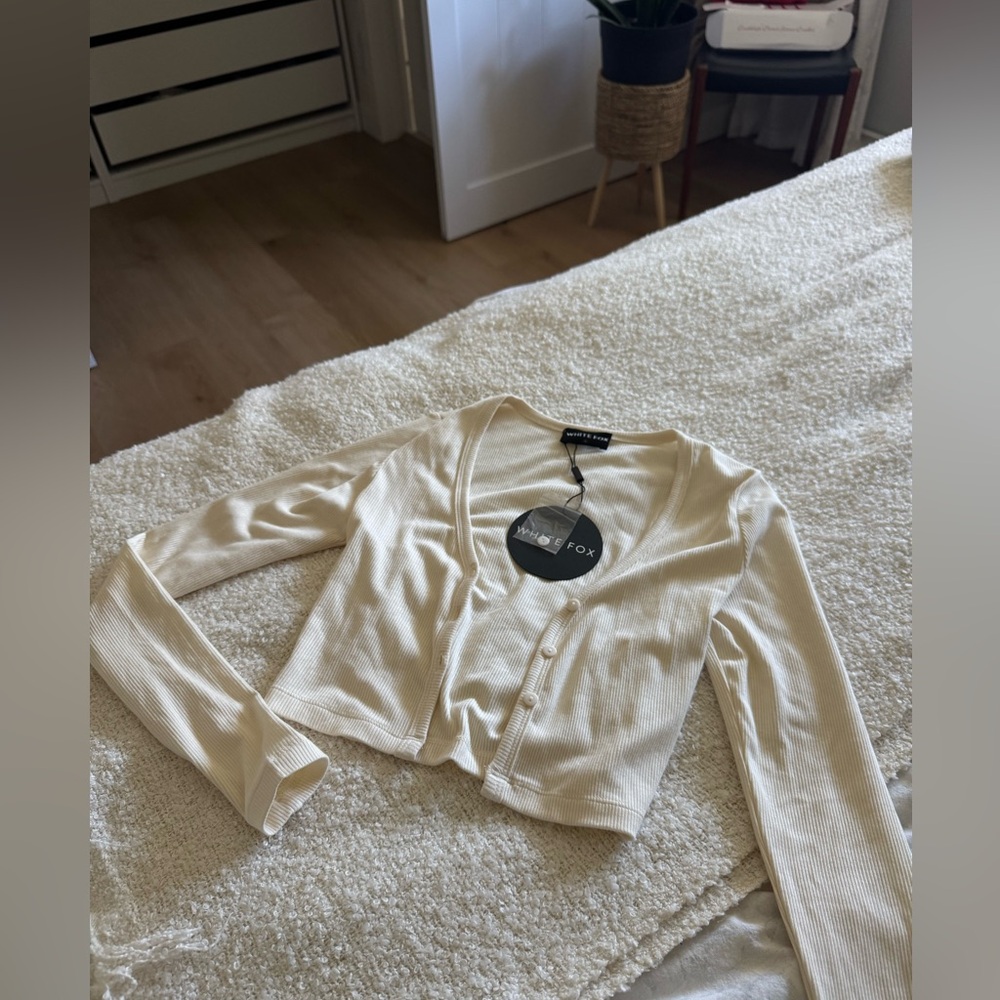 White Fox Boutique Cream Long Sleeve Top